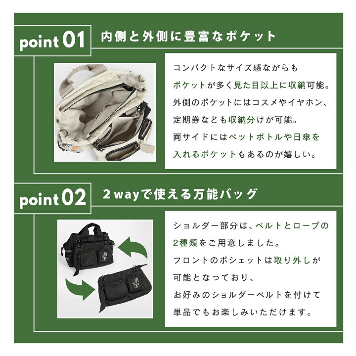 楽天市場】nouer マルチウェイポケットデザインミニBAG ハンドバッグ 