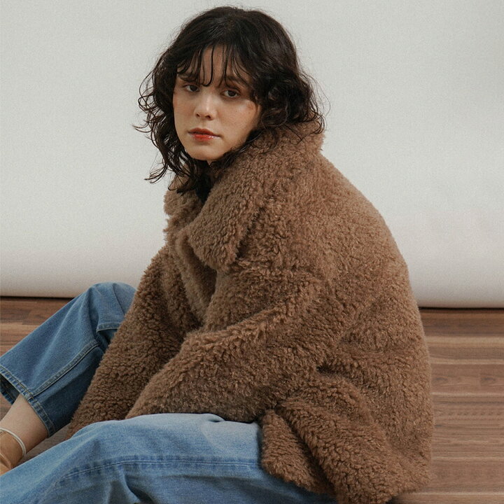 楽天市場】FIKA. Poodle boa blouson ジャケット アウター ブルゾン 