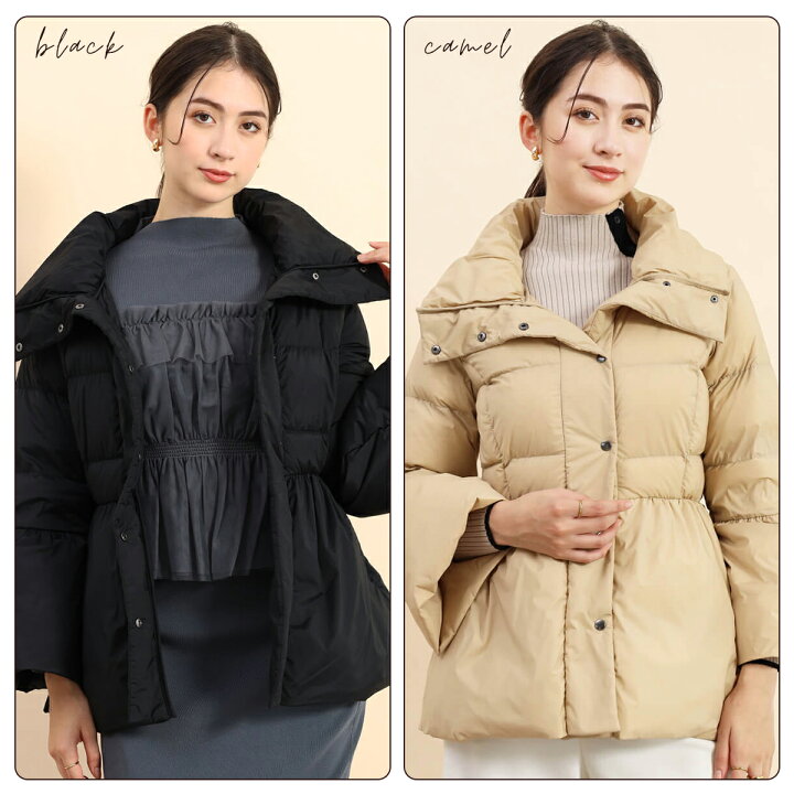 楽天市場】FENNEL フェンネル ビッグカラーペプラムダウンコート 