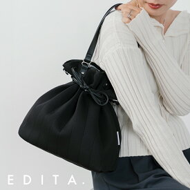 【2点で30%OFF対象】 巾着バッグ ショルダーバッグ レディース 軽量 軽い A4対応 ノートPC収納 かわいい 小さめ 2way 巾着トート トートバッグ 韓国マザーズバッグ 大容量 おしゃれ ブランド 洗える ネオプレン 人気 エディータ EDITA edt-132