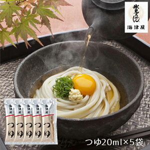 【最大333円割引★楽天1位月間優良店受賞クーポン配布中】海津屋 つゆ 20ml×5袋入り 氷見 うどん だし パック 本格 めんつゆ 冷やし 温かい 風味 調味料 個包装 濃縮