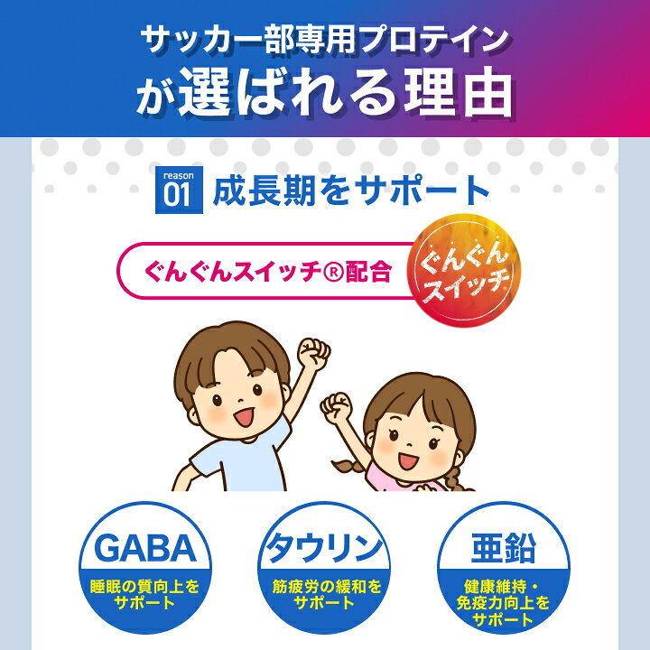 楽天市場】【2袋セット】ジュニアプロテイン サッカー部専用プロテイン 
