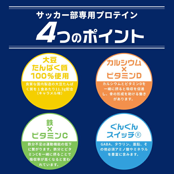 楽天市場】【2袋セット】ジュニアプロテイン サッカー部専用プロテイン 