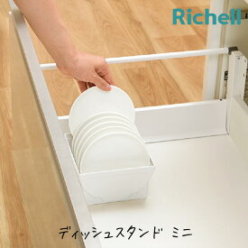 リッチェル トトノ 引き出し用 ディッシュスタンドR ミニ お皿 収納 専用 ディッシュ 水洗い お手入れ簡単 TOTONO