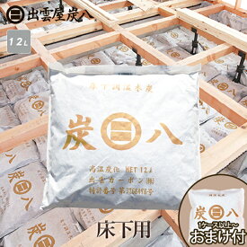 【111円割引★62時間限定クーポン配布中】＜1ケース以上でおまけ付き＞出雲屋炭八 床下用 1袋〜　リフォーム カビ 節電 防虫 床下乾燥 出雲屋炭八 湿気 除湿 消臭 脱臭 炭 テレ東マート 公式サイト 炭八出雲 正規店