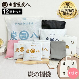 【最大1000円割引★スーパーセールクーポン】炭の福袋 2025年 12点セット 出雲屋炭八 湿気取り 脱臭 結露 カビ防止 湿気 脱臭 すみはち 防虫 カバー クローゼット テレ東マート 公式サイト 炭八出雲 正規店 セール グラニーレ