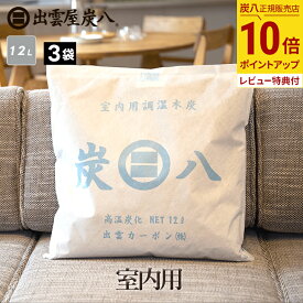 【最大111円割引★お買物マラソンクーポン配布中】炭八 室内用 大袋 3袋セット 室内用大袋 ケース売り 湿気取り カビ対策 除湿 炭 梅雨 予防 消臭 脱臭 臭い取り 防止 防虫 車内 室内 出雲カーボン テレ東マート 公式サイト