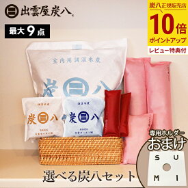 【最大111円割引★お買物マラソンクーポン配布中】炭八 選べる炭八セット 4種類の組み合わせ　除湿剤 繰り返し使える 大袋 湿気 室内用 押入れ用 繰り返し タンス用 小袋 除湿剤 乾燥材 脱臭 出雲屋 公式サイト