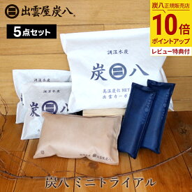【最大111円割引★お買物マラソンクーポン配布中】炭八ミニトライアル 5点セット 除湿剤 乾燥材 湿気 除湿 脱臭 結露防止対策 出雲屋 小袋 タンス用 クローゼット ミニ 3L 衣装ケース プレゼント ギフト テレ東マート 公式サイト