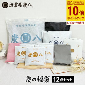 【10％OFF】【抽選で最大100％ポイントバック★6/25限定 要エントリー】炭の福袋 2025年 12点セット 出雲屋炭八 湿気取り 脱臭 結露 カビ防止 湿気 脱臭 すみはち 防虫 カバー クローゼット テレ東マート 2024 - 2025
