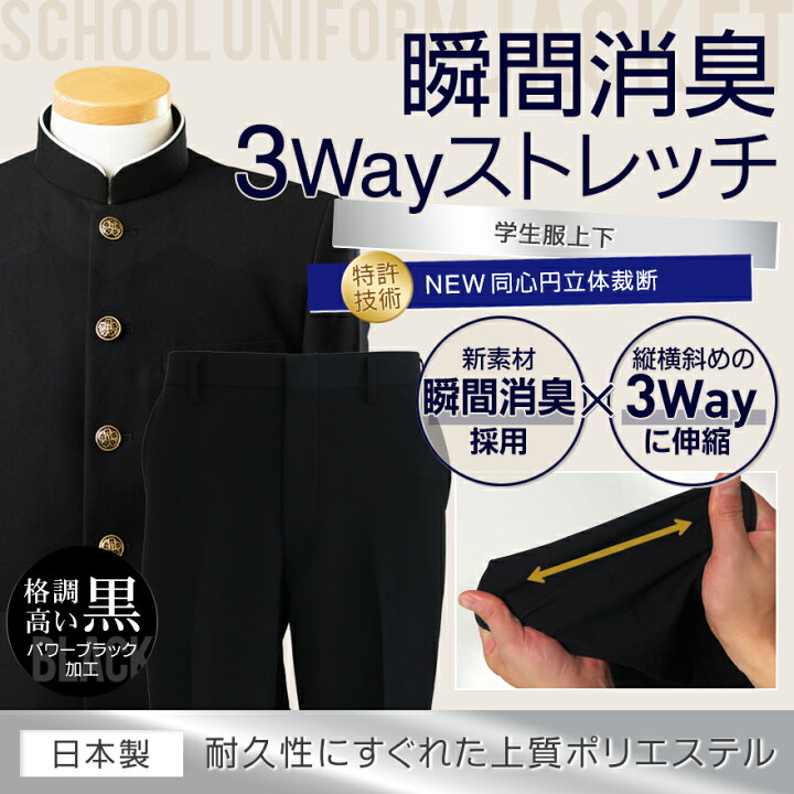 楽天市場】学生服 上下 セット E体(幅広) スクールタイガー 