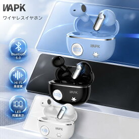【スーパーSALE クーポンで1899円&5倍P】ワイヤレスイヤホン Bluetooth 6.0 LED残量表示 Bluetoothイヤホン 完全ワイヤレスイヤホン Hi-Fi高音質 自動ペアリング タッチ操作 Type-C充電 充電ケース付き 小型 軽量 片耳 両耳対応 iPhone Android対応 通勤 通学 テレワーク R6