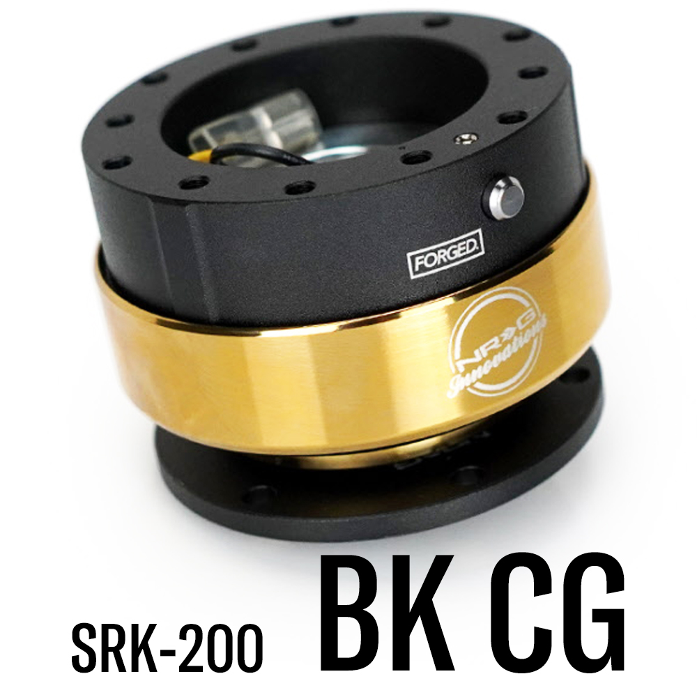 US正規品 NRG クイックリリース 黒 ゴールド 金 SRK-200BK-CG-