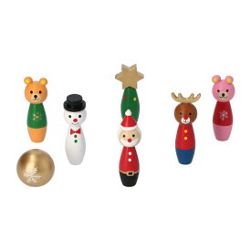 ミニゲーム ボウリング クリスマス X'mas サンタ かわいい インテリア 飾り おもちゃ トイ マークス クリスマスオブジェ