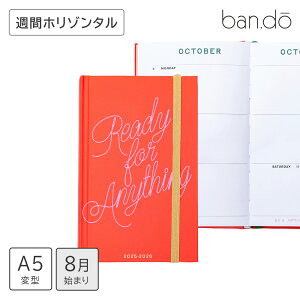 Ban.do oEh[ 蒠 2026 XPW[ _CA[ 2025N8n܂ Tԃz]^ A5ό^ READY FOR ANYTHINGn[hJo[ XebJ[t Soh COfUC fB[X EB[N