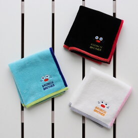ブランチブラザー ワンポイント刺繍タオル ハンカチ ハンドタオル 綿100％ キャラクター おしゃれ かわいい 韓国 メンズ レディース ギフト プレゼント