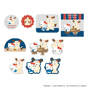 ブランチブラザーxサンリオキャラクターズ フレークステッカー 20枚入 かわいい おしゃれ ノート 手帳 スマホ デコレーション 文房具 カスタマイズ シール 紙製 プレゼント ギフト 学校 オフ