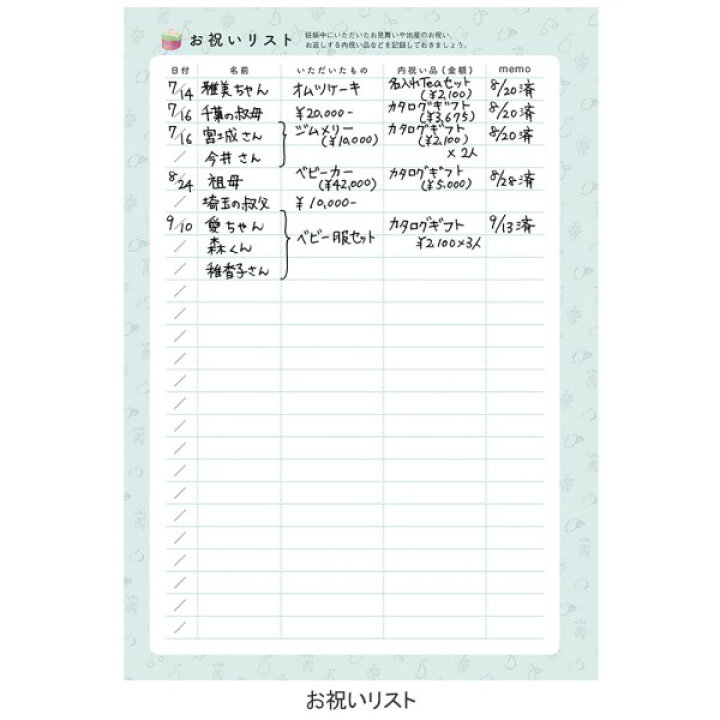 育児日記 育児日誌 育児ダイアリー 1歳までの思い出 日付フリー エコー写真