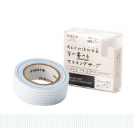 マスキングテープ 手帳 水性ペンで書けるマスキングテープ 小巻 「マステ」 方眼ブルーグレー 日本製 国…
