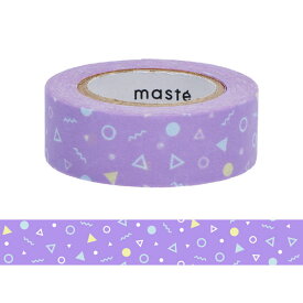 マスキングテープ 水性ペンで書けるマスキングテープ 小巻 「マステ」 幾何学 パターン 柄 紫 かわいい おしゃれ 手帳デコ バレットジャーナル マークス MARK'S