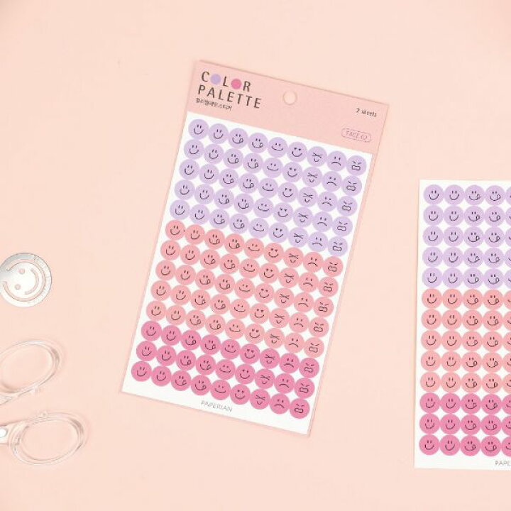 楽天市場 フェイス ステッカー シール アイコン ライフログ カラフル デコレーション 韓国 文具 おしゃれ かわいい Paperian ぺーパーリアン Online Mark S 手帳 雑貨