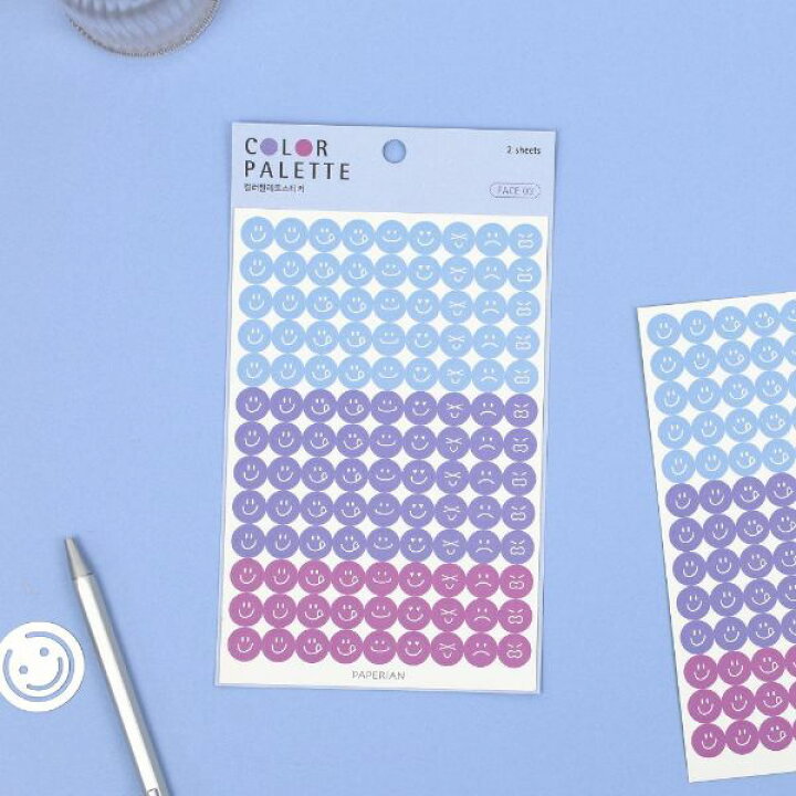 楽天市場 フェイス ステッカー シール アイコン ライフログ カラフル デコレーション 韓国 文具 おしゃれ かわいい Paperian ぺーパーリアン Online Mark S 手帳 雑貨