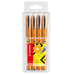 STABILO �X�^�r�� �o�C�I�j�b�N���[�J�[�E0.3mm 4�F�Z�b�g �{�[���y�� �����C���N �L���b�v�� �h�C�c�� GERMANY �׎� ���炩 �����₷�� �O���[�� ���b�h �u���[ �u���b�N �v���[���g ���w �V�w�� 