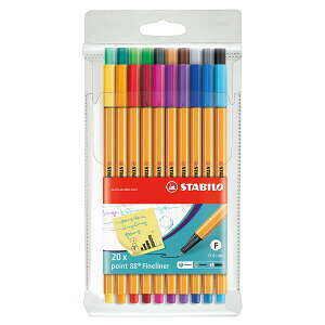 STABILO X^r |Cg88 20FZbg y CN 0.4mm ی`bv x`[VLbv }[J[ J[y ML yZbg Mtg v[g j 