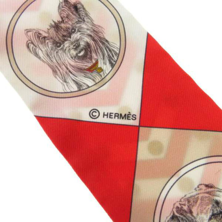 楽天市場 エルメス スカーフ ツイリー 首輪と犬 Colliers Et Chiens Hermes シルクツイル 年秋冬 ギャラリーレア楽天市場店