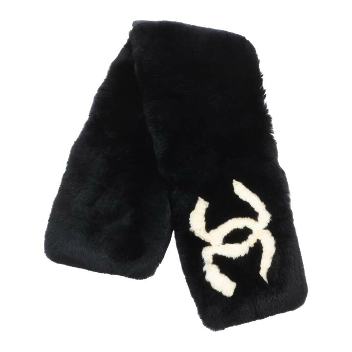 楽天市場】シャネル マフラー ココマーク ラビットファー CHANEL  