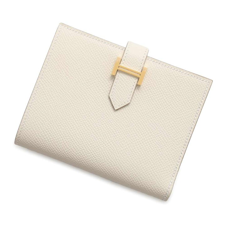 楽天市場】エルメス 二つ折り財布 ベアンコンパクト クレ/ゴールド金具 