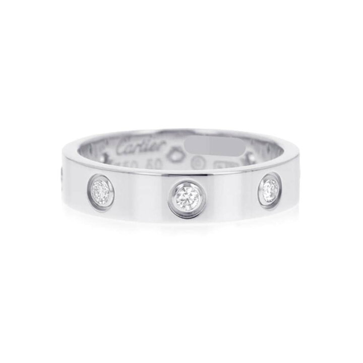 楽天市場】カルティエ リング ミニ ラブリング ダイヤモンド 8P K18WG  