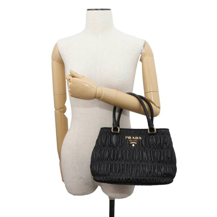 楽天市場】プラダ ハンドバッグ ギャザー レザー 1BA172 PRADA バッグ  