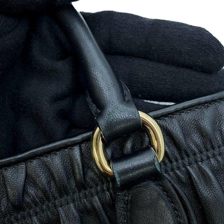 楽天市場】プラダ ハンドバッグ ギャザー レザー 1BA172 PRADA バッグ  
