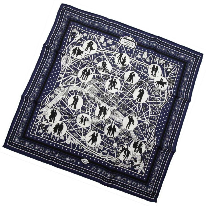 楽天市場】エルメス スカーフ カレ55 新・パリの恋人たち Les Nouveaux  