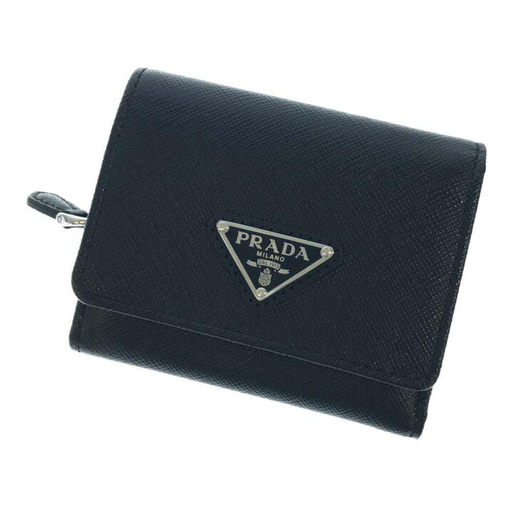 楽天市場】プラダ 三つ折り財布 サフィアーノ レザー ロゴ 1MH044  