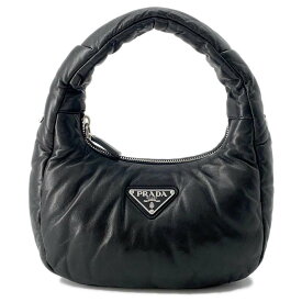 プラダ ハンドバッグ パデッドナッパ レザー 1BA384 PRADA バッグ 2wayショルダーバッグ 黒 【安心保証】 【中古】 プラダ バッグ プラダ レディース PRADA BAG