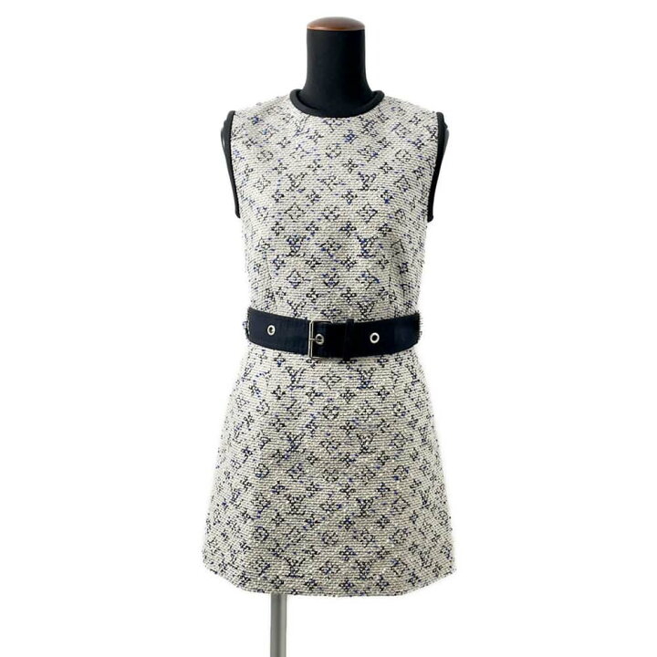 楽天市場】ルイヴィトン ワンピース ノースリーブ モノグラム ツイード  