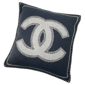 シャネル クッション ココマーク ロゴ ダブルフェイス ウール カシミヤ CHANEL インテリア 黒 【中古】 シャネル クッション シャネル CHANEL