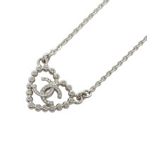 楽天市場】シャネル ネックレス ハート ラインストーンの通販 