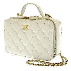 シャネル チェーンショルダーバッグ マトラッセ ココマーク レザー CHANEL バッグ 白 【安心保証】 【中古】 シャネル バッグ シャネル レディース CHANEL BAG