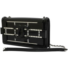 シャネル チェーンショルダーバッグ ココマーク レゴボーイ ラインストーン ロゴ エナメル CHANEL バッグ パテントレザー クラッチ 黒 【安心保証】 【中古】 シャネル バッグ ココマーク シャネル レディース CHANEL BAG 中古