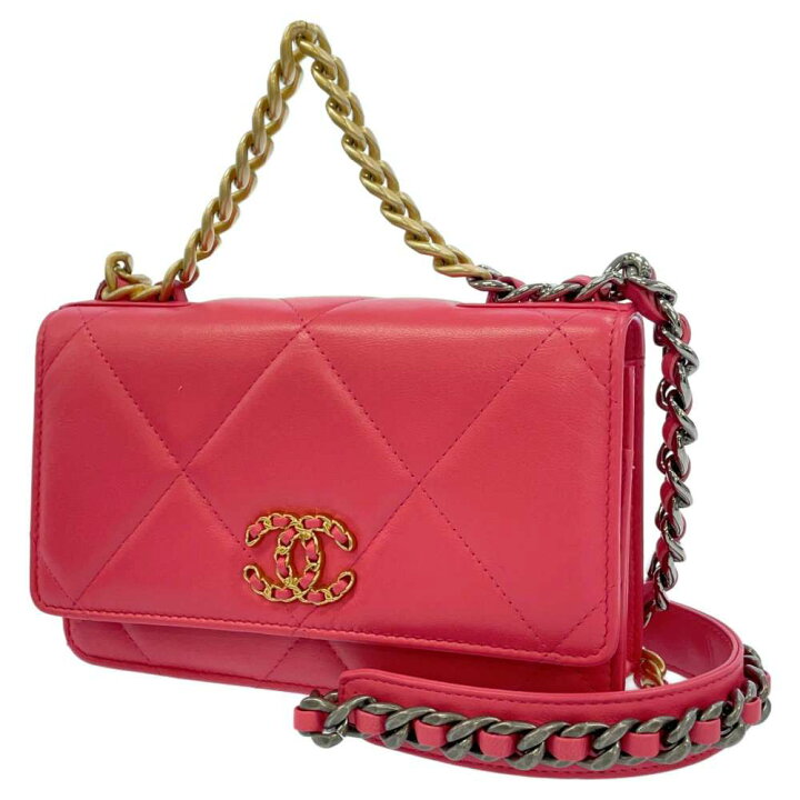 楽天市場】シャネル チェーンウォレット CHANEL 19 マトラッセ ココ 