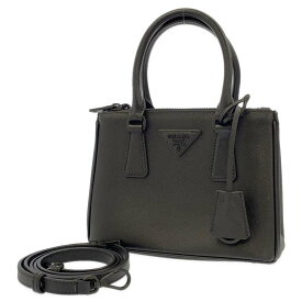 プラダ ハンドバッグ ガレリア サフィアーノ レザー 1BA906 PRADA 2wayショルダーバッグ 黒 【安心保証】 【中古】 プラダ バッグ プラダ レディース PRADA BAG