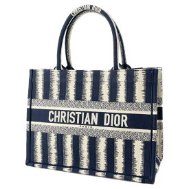 クリスチャン・ディオール トートバッグ ブックトート ミディアム Christian Dior ネイビー 【安心保証】 【中古】 クリスチャン・ディオール バッグ ディオール Christian Dior BAG