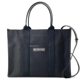 バレンシアガ トートバッグ ハードウェア ロゴ キャンバス 671400 BALENCIAGA バッグ 黒 【安心保証】 【中古】 バレンシアガ バッグ バレンシアガ BALENCIAGA BAG