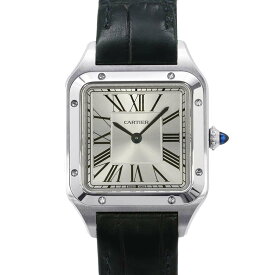 カルティエ サントスデュモンSM WSSA0023 Cartier 腕時計 クォーツ シルバー文字盤 【安心保証】 【中古】 カルティエ サントスデュモン Cartier カルティエ 中古