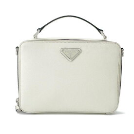 プラダ ショルダーバッグ サフィアーノ レザー PRADA メンズ 白 【安心保証】 【中古】 プラダ バッグ プラダ メンズ PRADA BAG