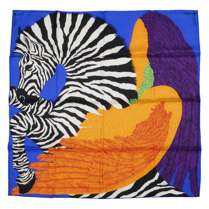楽天市場】エルメス スカーフ カレ90 ゼブラペガサス Zebra Pegasus  