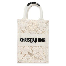 クリスチャン・ディオール トートバッグ ブックトート ミニ Christian Dior バッグ 2way ショルダーバッグ 白 【安心保証】 【中古】 クリスチャン・ディオール バッグ ディオール Christian Dior BAG